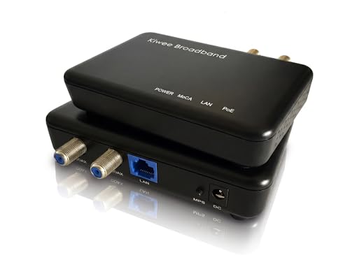 Kiwee Broadband MoCA 25 Adapter Kit with 25G Ethernet Port and PoE 30W for Ethernet Over Coax Ideal for WiFi 6E7 Access Points IP Cameras and More Model KBM303 - Image 1
