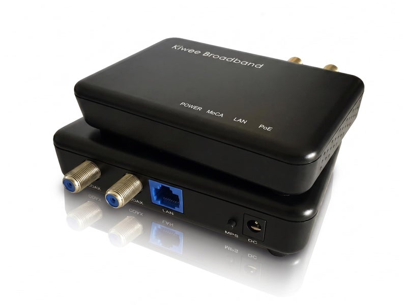 Kiwee Broadband MoCA 25 Adapter Kit with 25G Ethernet Port and PoE 30W for Ethernet Over Coax Ideal for WiFi 6E7 Access Points IP Cameras and More Model KBM303 - Image 2