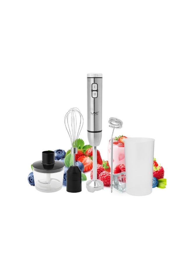 RAF BLENDER SET 5 İN 1 || Stainless Steel 400W || Powerful Turbo Boost With Variable Speeds, Chopper, Mixer, Food Processor, Smoothie Maker and milk frother - Image 4