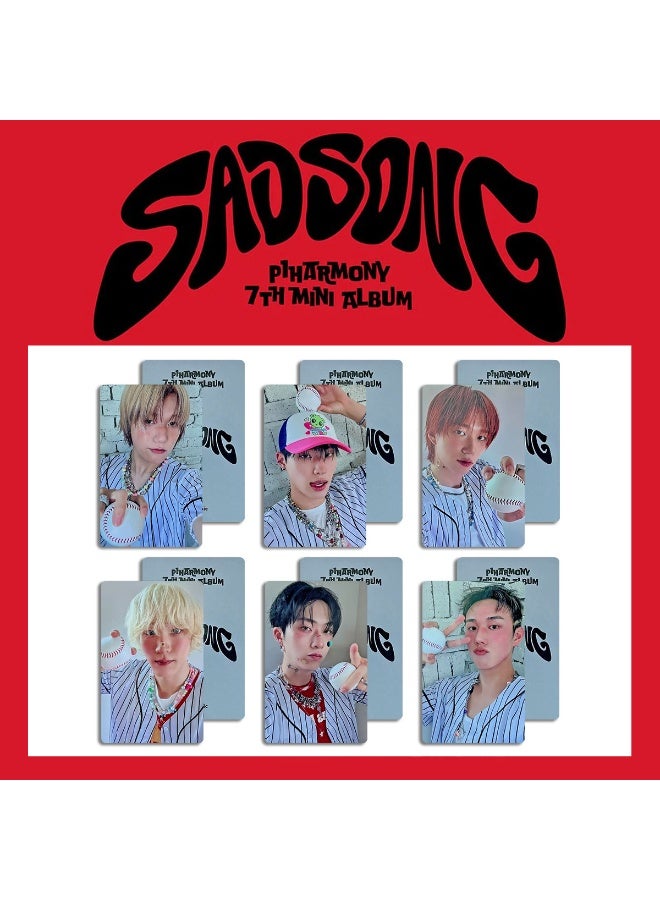 NIBEMINENT 6 قطع بطاقات لومي كيبوب P1Harmony أغنية حزينة هدايا لمجموعة المعجبين - Image 1