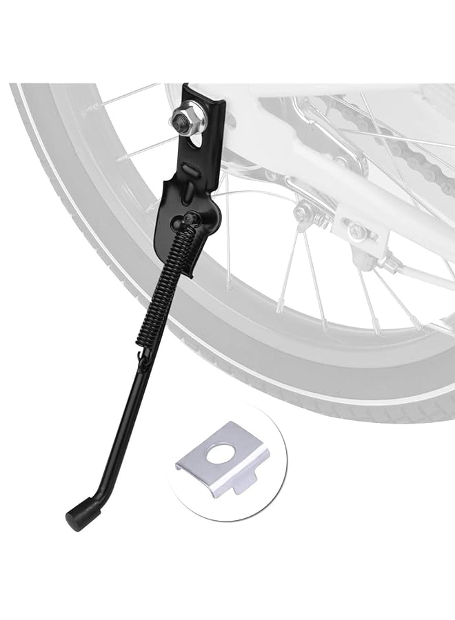 KASTWAVE Bike Kickstand For 18" Kids Bicycle Kick Stand Rear Mount For Premium Steel With Pad Kick Stand Rest For 18 Inch Bike Replacement For Training Wheel (Black 1Pcs) - Image 1