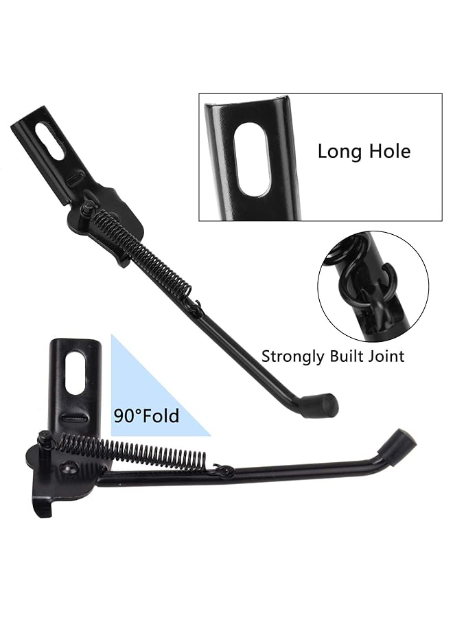 KASTWAVE Bike Kickstand For 18" Kids Bicycle Kick Stand Rear Mount For Premium Steel With Pad Kick Stand Rest For 18 Inch Bike Replacement For Training Wheel (Black 1Pcs) - Image 4