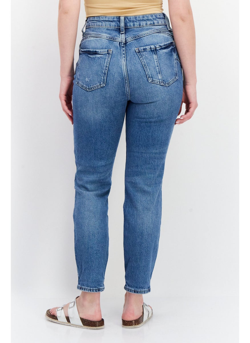 RIVER ISLAND - جينز دنيم قابل للتمدد للنساء والأمهات، أزرق - Image 1
