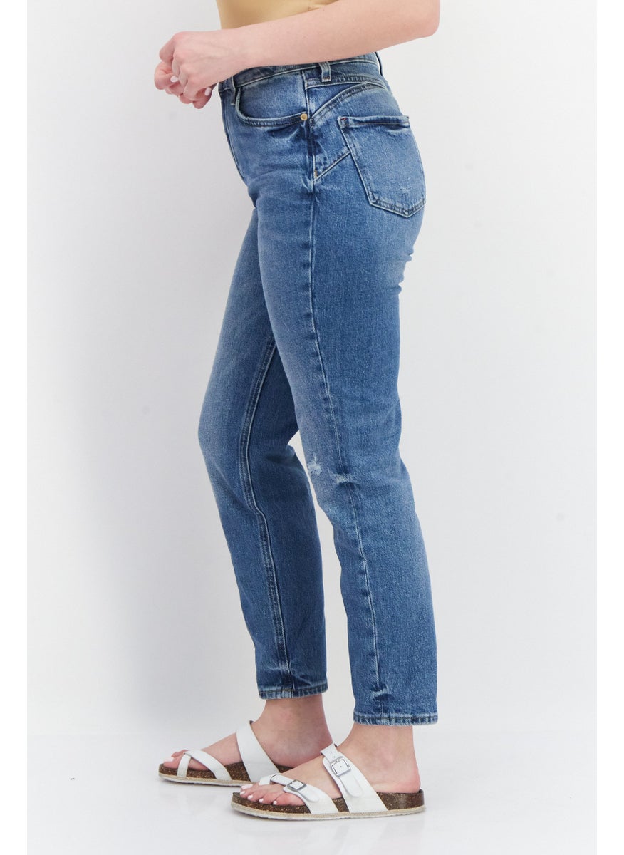 RIVER ISLAND - جينز دنيم قابل للتمدد للنساء والأمهات، أزرق - Image 1