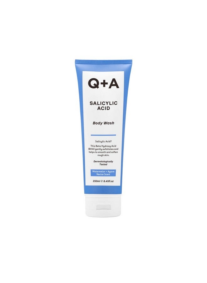 Q+A Salicylic Acid Body Wash Gelbased Body Wash Exfoliates Smoothes And Softenes The Skin With A Blend Of Salicylic Acid White Willow Bark And Green Tea Extract 250Ml - Image 1