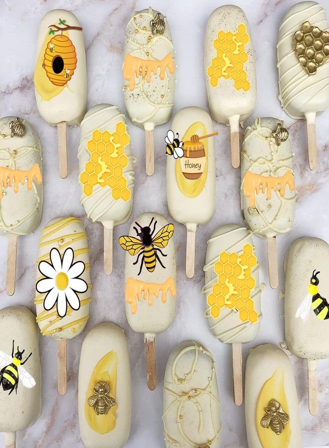 MINFEIDMS Bumble Bee Fondant Molds 3D Silicone Molds Sunflowers Honey Honeycomb Bumblebee Cupcake Cookie Baking Decorating Mold For Cupcake Topper Candy Chocolate Gum Paste Polymer Clay Set Of 2 - Image 5