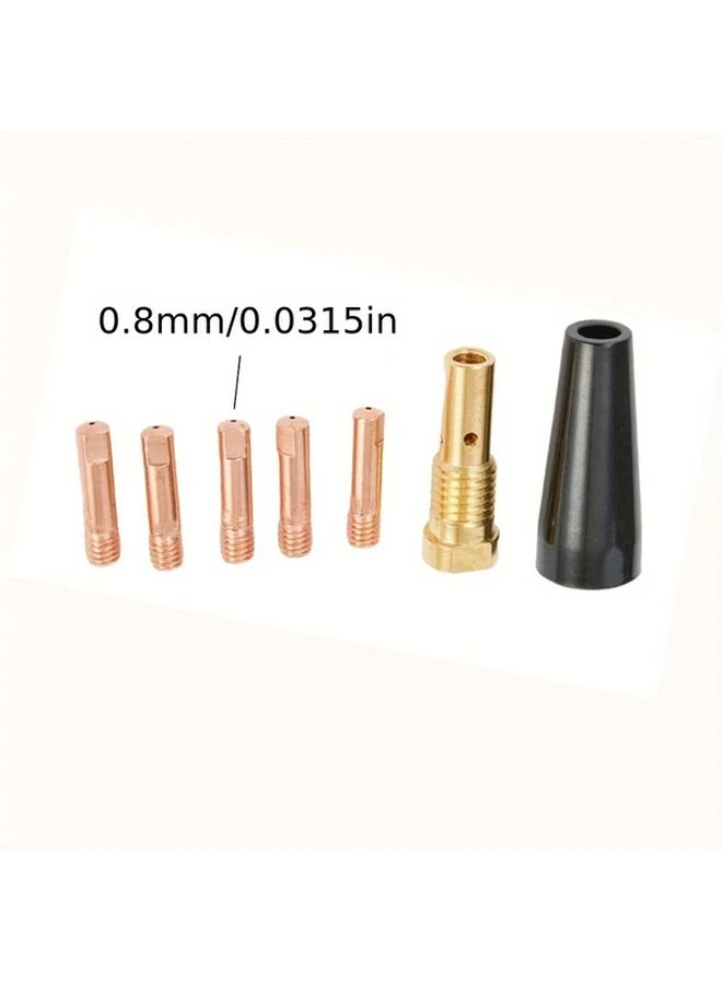 Forney MIG Welding Nozzle Contact Tips Set 0.6mm Flux Core - Image 5