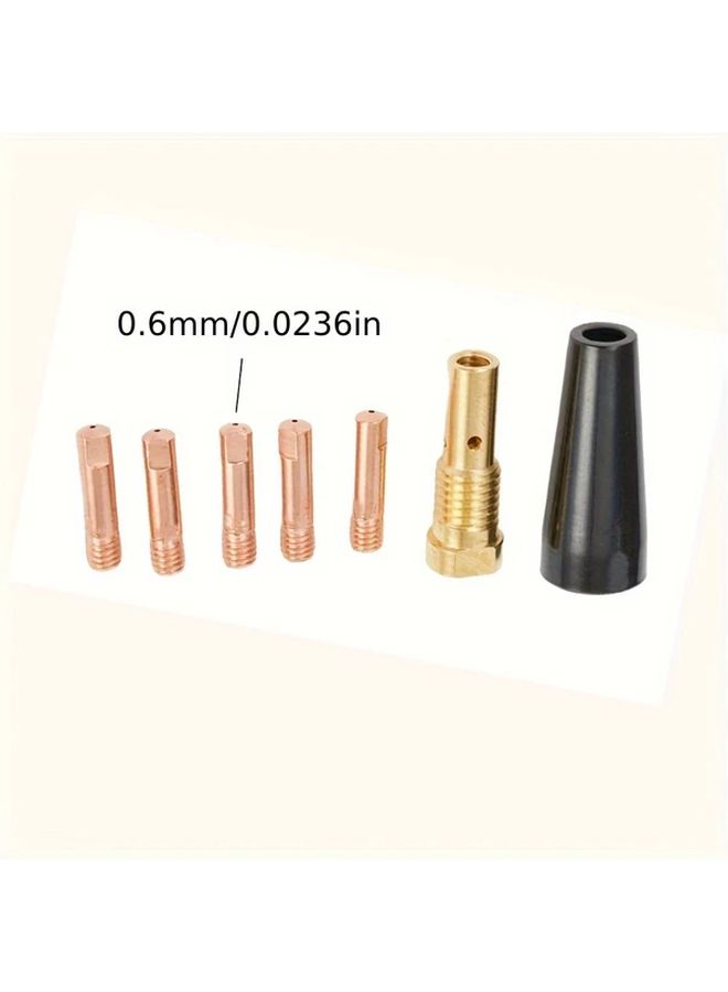 Forney MIG Welding Nozzle Contact Tips Set 0.6mm Flux Core - Image 3