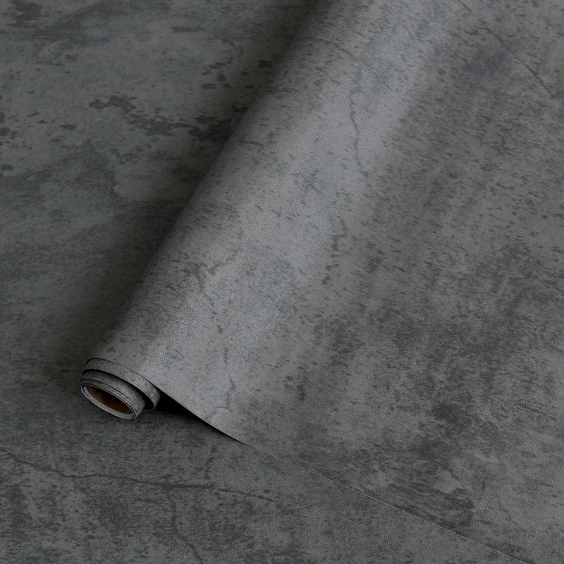 BAYYA Concrete Wallpaper Cement Contact Paper Dark Grey Wallpaper Peel Stick Countertops 15.75" x 118.11" 3D Rustic Industrial Style Waterproof Removable Self Adhesive Vinyl Film for Bathroom Kitchen - Image 3