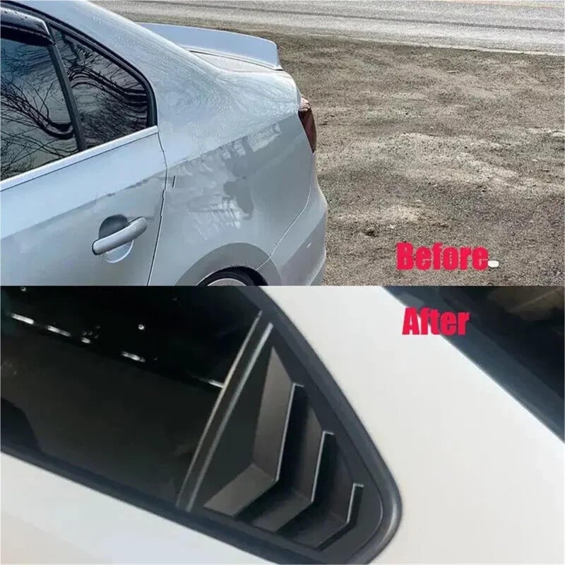 Carbon Fiber Rear Louver Side Window Cover For VW Jetta MK6 2012 2018 - Image 4