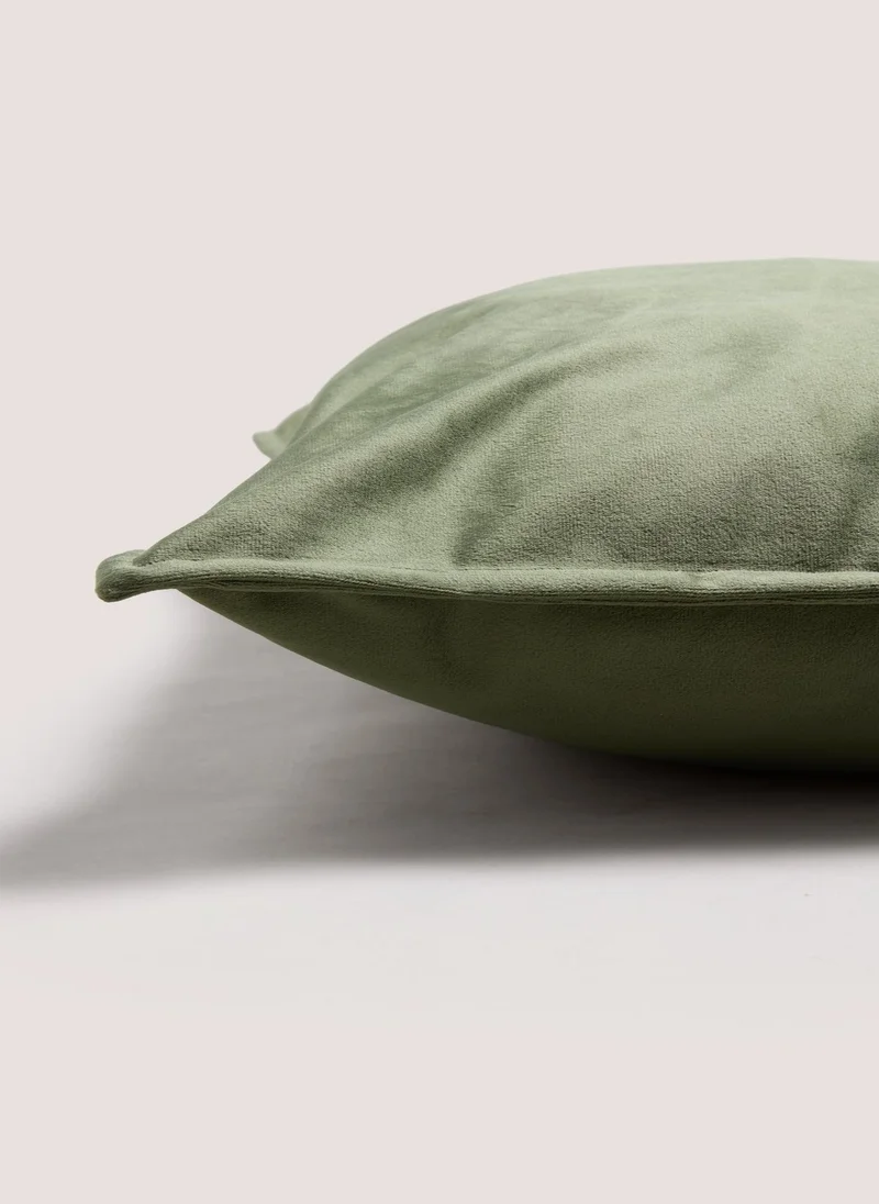 Matalan Large Green Velvet Cushion