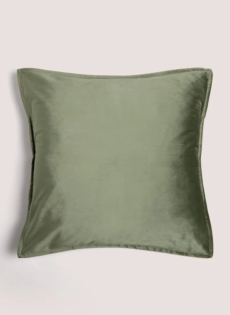 Matalan Large Green Velvet Cushion