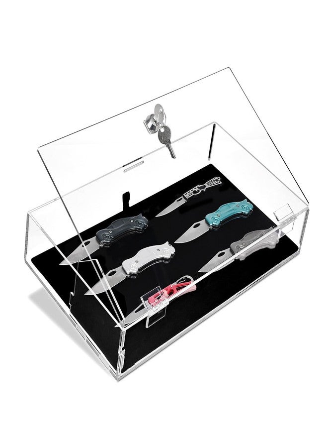 MOOCA Lockable Premium Acrylic Display Cases for Collectibles with a Luxurious Removable Pad, Ideal for Showcasing Collectibles, Watches, Jewelry, Eyewear, and Knives - Image 3