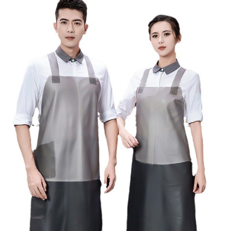 Waterproof And Oil-Proof Beef Tendon Thickened Apron Kitchen Aquatic Slaughtering Catering Special Extended Waist Acid And Alkali Resistant - Image 3