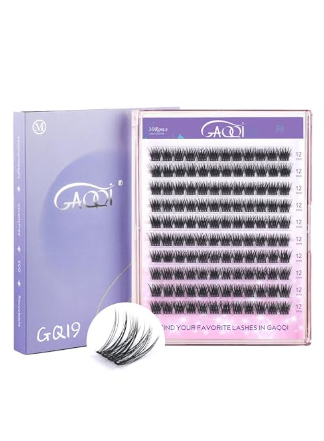 GAQQI Lash Clusters GQ19 False Eyelashes DIY Lash Extensions C Curl Cluster Lashes 120PCS 12MM Only Natural and Wispy Individual Lash Wisps GQ1912mmC Curl - Image 1