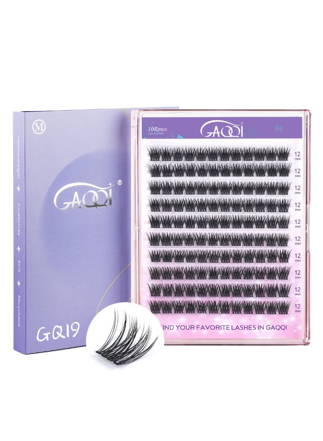 GAQQI Lash Clusters GQ19 False Eyelashes DIY Lash Extensions C Curl Cluster Lashes 120PCS 12MM Only Natural and Wispy Individual Lash Wisps GQ1912mmC Curl - Image 2