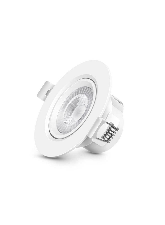 WIPRO سبوت لايت وبيرو بولي كربونات جارنيت 6 واط دائري | سبوت لايت كوب لأسقف | ضوء أبيض محايد (4000 كيلفن) | تصميم قابل للتعديل | سبوت لايت مائل مدمج للأسقف المستعارة | فتحة - 75 مم | عبوة من 1 - Image 2