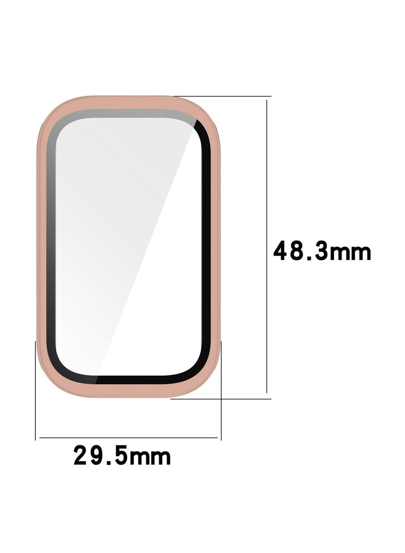 Case Compatible with Xiaomi Smart Band 9 Active PC + Tempered Film Anti-Fall Anti-Scratch Watch Protective Case (Black) - Image 4