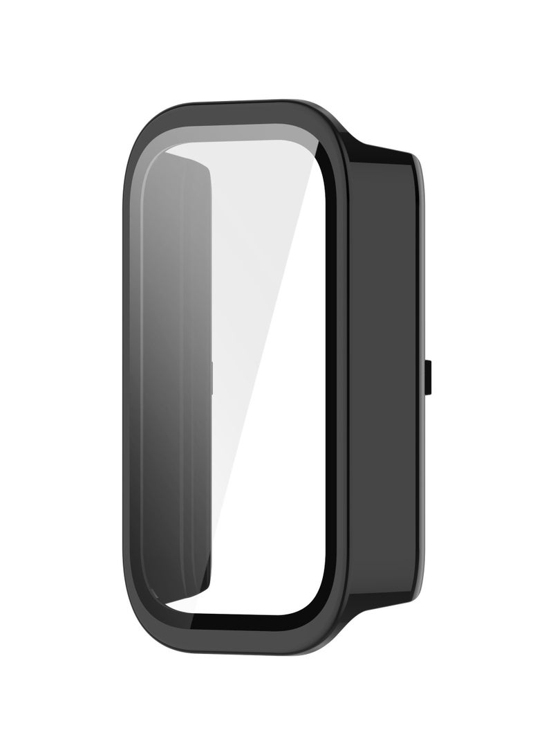 Case Compatible with Xiaomi Smart Band 9 Active PC + Tempered Film Anti-Fall Anti-Scratch Watch Protective Case (Black) - Image 3