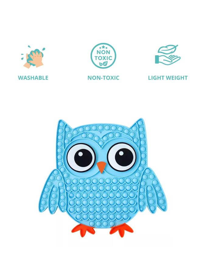 Push Pop Bubble Fidget Toy Silicone Animal Sensory Squeeze Toy Stress Relief Anti-Anxiety ADHD Autism Special Fidget Popper Gift for Kids and Adults Owl A  - Image 2