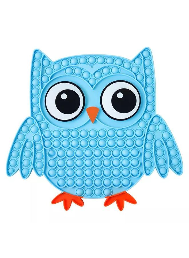 Push Pop Bubble Fidget Toy Silicone Animal Sensory Squeeze Toy Stress Relief Anti-Anxiety ADHD Autism Special Fidget Popper Gift for Kids and Adults Owl A  - Image 1
