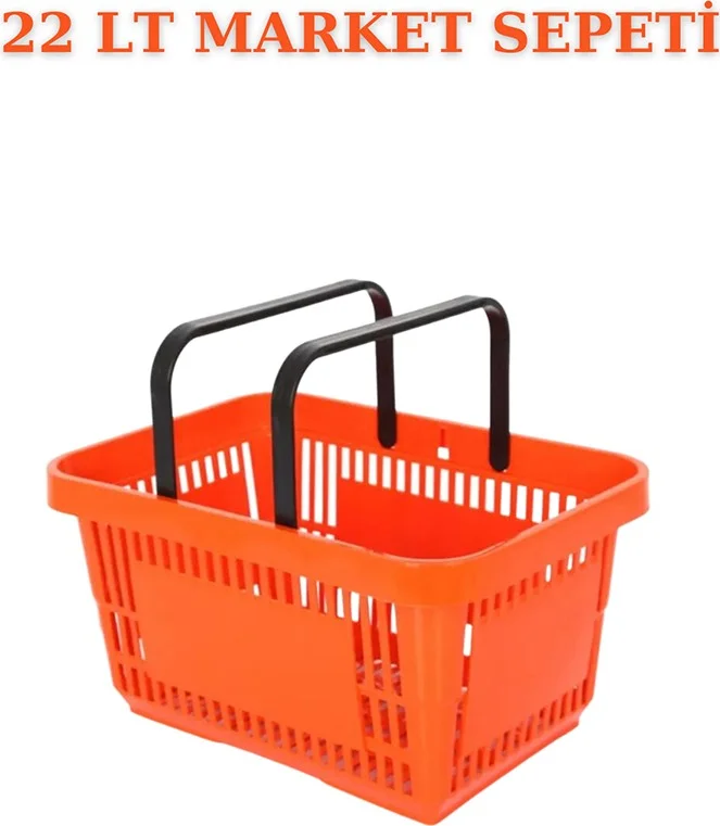 اسطنبول مانكين Istanbul Mannequin 2 Pieces 22 Liters Market Basket, Shopping Basket, Market Basket with Handle