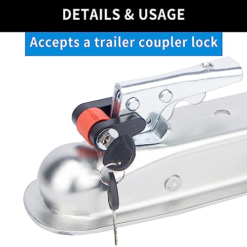 METOWARE Straight Trailer Tongue Coupler for 2" Ball, 2" Channel Width Trailer Coupler 3,500LBS - Image 5