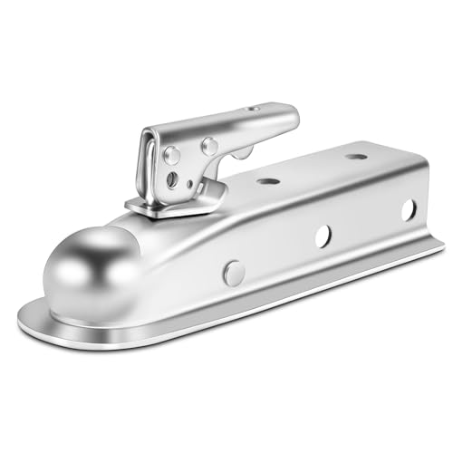 METOWARE Straight Trailer Tongue Coupler for 2" Ball, 2" Channel Width Trailer Coupler 3,500LBS - Image 1