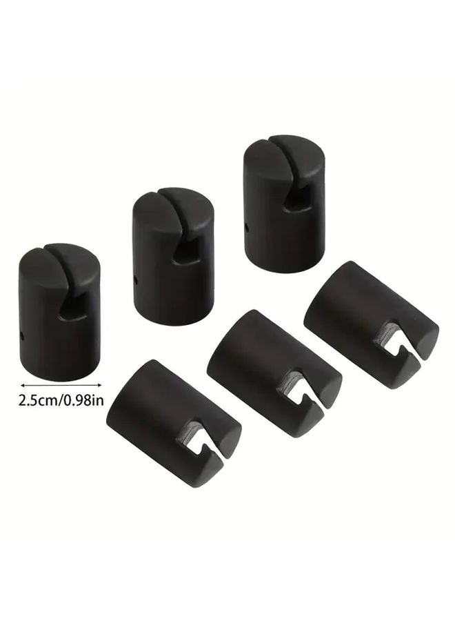 أجزاء استبدال أغطية أعمدة حاجز الترامبولين 2.5 سم أسود 6 قطع - Image 3
