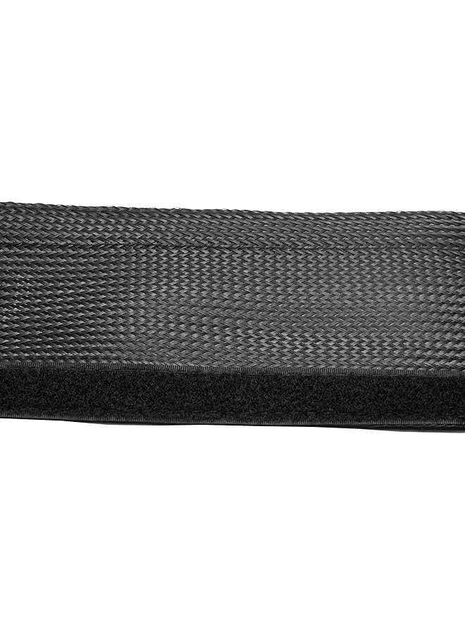 GameOn Flexible Cable Wrap Sleeve 100 Cm X 8.5 Cm Polyester Organizer Reusable Hook And Loop Fastener For Wire Management In Home Office And Gaming Setup Black  - Image 3