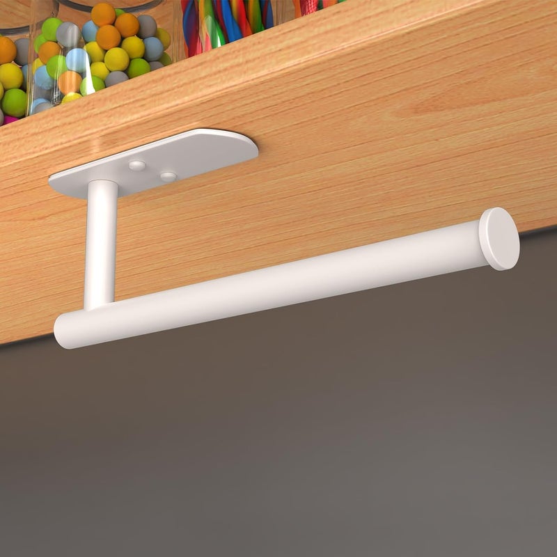 VAEHOLD Adhesive Paper Towel Holder Under Cabinet Wall Mount for Kitchen Paper Towel, Paper Towel Roll Holder Stick to Wall, Stainless Steel - Brown - Image 3