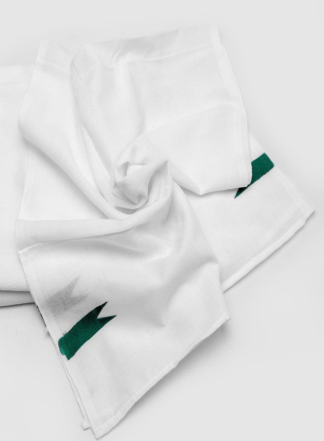 YATTA Traditional New Born Baby Towel | Non Dyed Pure Muslin Towel | Soft Cotton White Colour | Chemicals Free & Quick Drying | Stitched Ends | 45x22 Inches | Pack of 4 - Image 3
