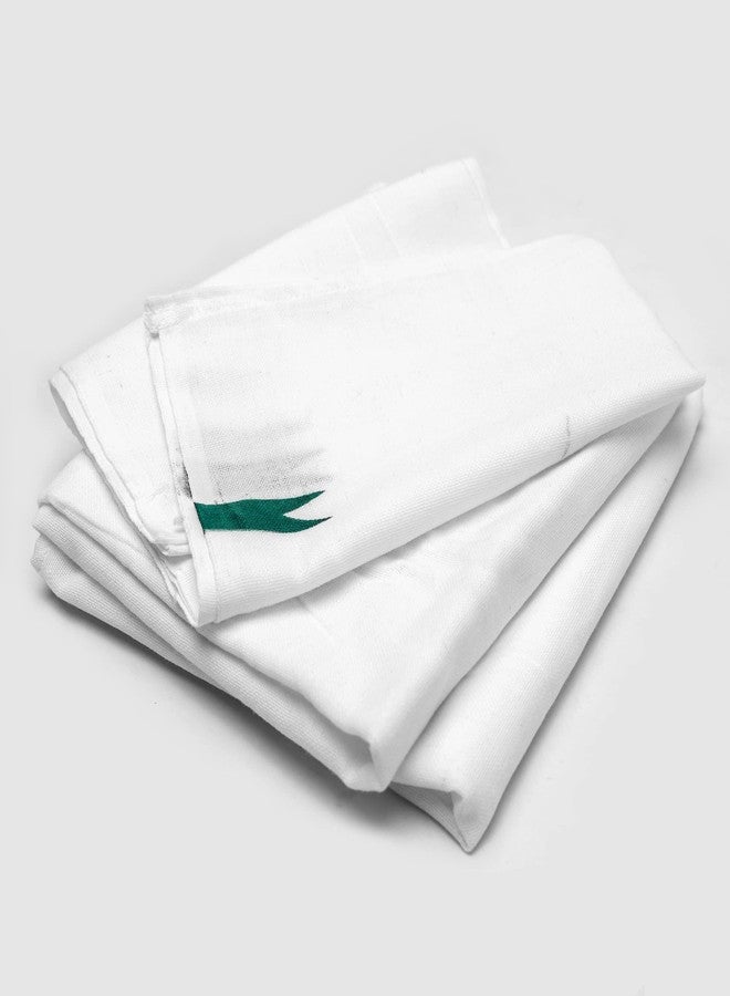 YATTA Traditional New Born Baby Towel | Non Dyed Pure Muslin Towel | Soft Cotton White Colour | Chemicals Free & Quick Drying | Stitched Ends | 45x22 Inches | Pack of 4 - Image 5