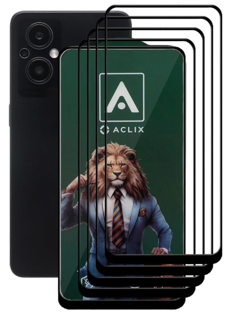 ACLIX 4 Pieces Antistatic ESD Dustproof Premium Quality High Definition Tempered Glass Screen Protector Designed For Oppo Reno7 Z 5G - Image 1
