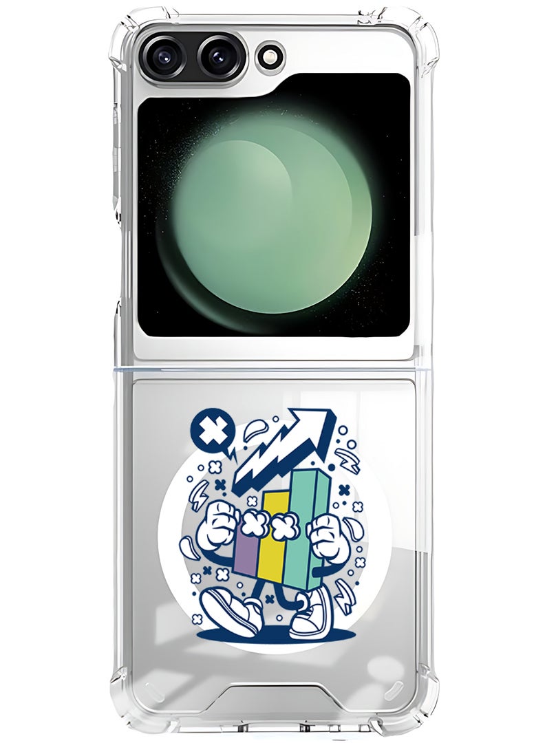 Theodor Magnetic Case for Samsung Galaxy Z Flip 5 Compatible with MagSafe Wireless Charging, Shockproof Phone Bumper Cover Stocks Market 2 - Image 1