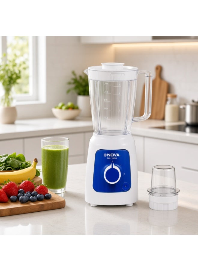 NOVA NM-1100BG Electric Blender 350W with 1.6L Jar, 2-Speed and Grinder - Image 2