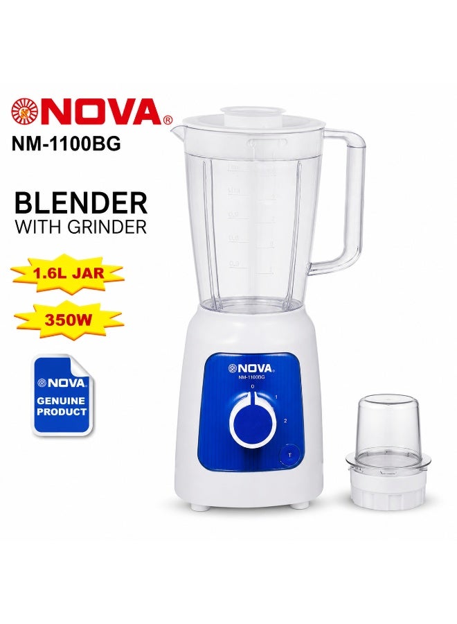 NOVA NM-1100BG Electric Blender 350W with 1.6L Jar, 2-Speed and Grinder - Image 3