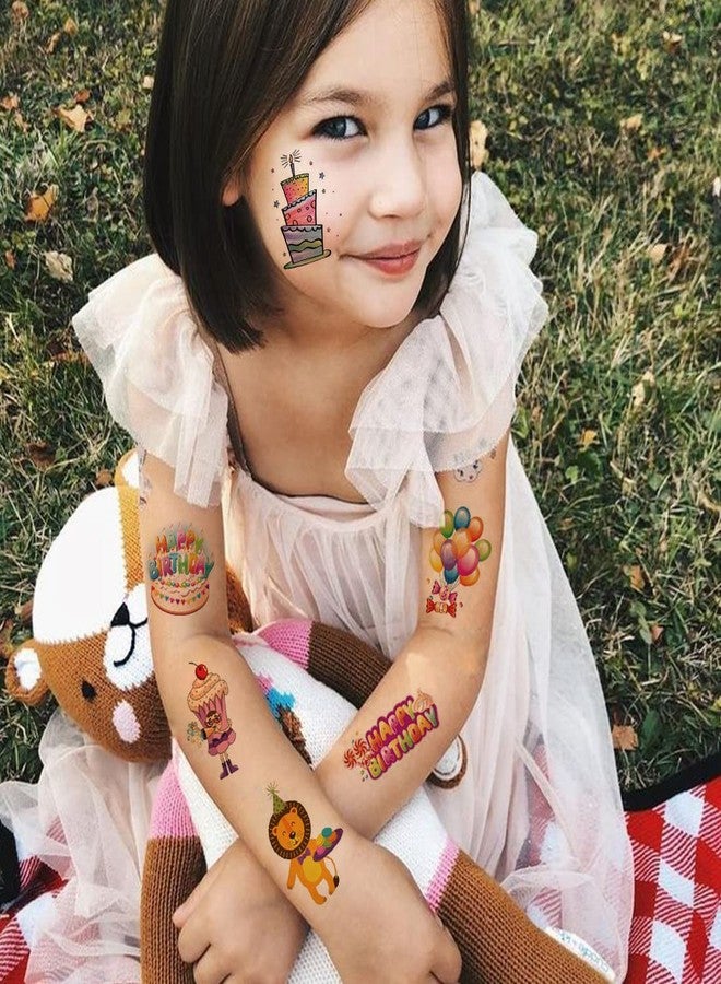 CHARLENT Happy Birthday Tattoos - 14 Sheets Temporary Tattoos for Kids, Boys, Girls Party Favors and Goodie Bag Fillers - Image 3