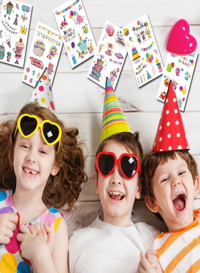 CHARLENT Happy Birthday Tattoos - 14 Sheets Temporary Tattoos for Kids, Boys, Girls Party Favors and Goodie Bag Fillers - Image 5