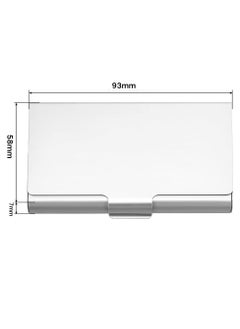 T NEWFUN Slim Business Card Case for Men & Women, Pocket Metal Case, Professional Stainless Steel Card Case for Business Cards, Slim Purse Name Card Holders  Buckle Style Shut, Red  - Image 2