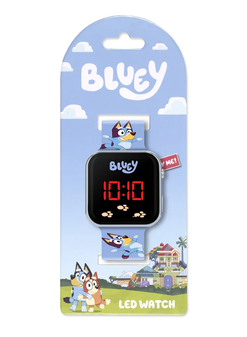 Disney Bluey Blue Printed Strap LED Watch - BLY4081ARG