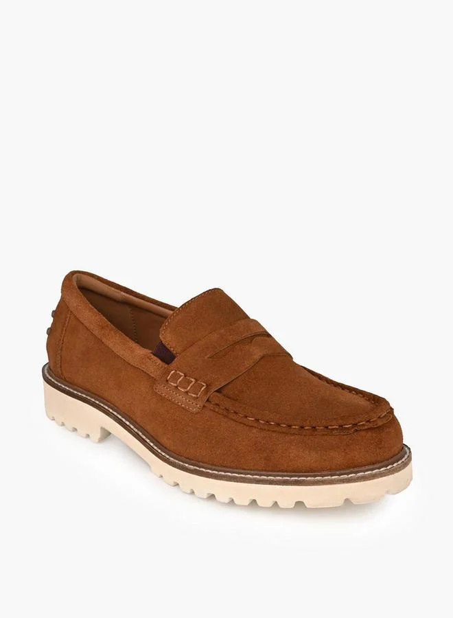 DUCHINI Women Leather Slip-On Loafers