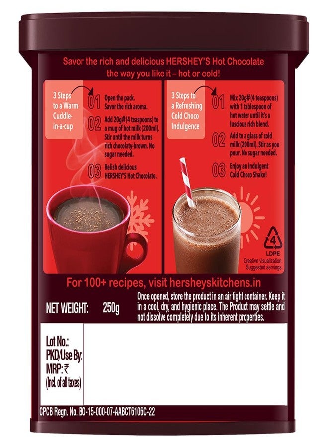Hershey's Hersheys Exotic Dark Hot Chocolate Drink Powder Mix, 250 g - Image 2