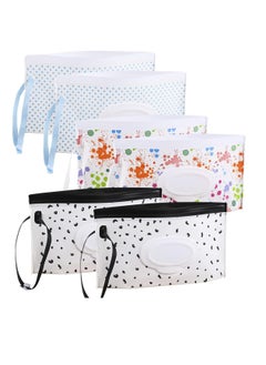 ECVV ECVV 6 Pack Refillable Baby Wet Wipe Pouches Portable Travel Wipes Dispenser Reusable Wet Wipe Bag Eco Friendly and Lightweight Travel Baby Wipes Container with Sealed Zipper  - Image 1