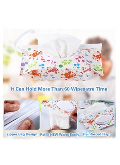 ECVV ECVV 6 Pack Refillable Baby Wet Wipe Pouches Portable Travel Wipes Dispenser Reusable Wet Wipe Bag Eco Friendly and Lightweight Travel Baby Wipes Container with Sealed Zipper  - Image 3