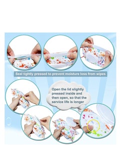 ECVV ECVV 6 Pack Refillable Baby Wet Wipe Pouches Portable Travel Wipes Dispenser Reusable Wet Wipe Bag Eco Friendly and Lightweight Travel Baby Wipes Container with Sealed Zipper  - Image 5