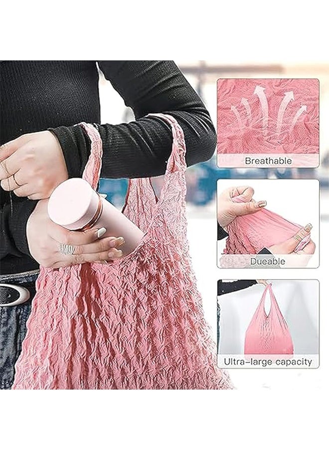 1 Pack Reusable Grocery Bags Magic Stretch Shopping Storage Bag Foldable Packable Tote Shoulder Bag - Image 4