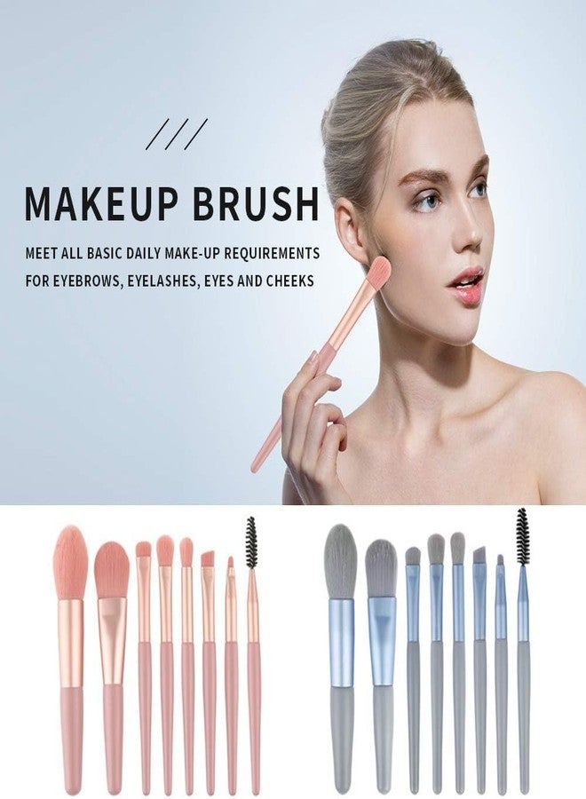 BEHAHAI Makeup Brushes 8Pcs Makeup Brush Set Premium Synthetic Powder Foundation Contour Blush Concealer Eye Shadow Blending Liner Make Up Brush Kit.-MULTI COLOR. - Image 3