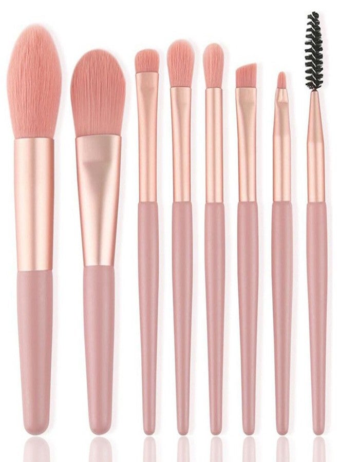 BEHAHAI Makeup Brushes 8Pcs Makeup Brush Set Premium Synthetic Powder Foundation Contour Blush Concealer Eye Shadow Blending Liner Make Up Brush Kit.-MULTI COLOR. - Image 1