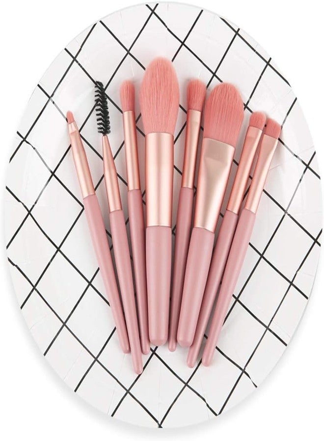 BEHAHAI Makeup Brushes 8Pcs Makeup Brush Set Premium Synthetic Powder Foundation Contour Blush Concealer Eye Shadow Blending Liner Make Up Brush Kit.-MULTI COLOR. - Image 5